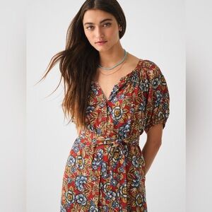 NWT FAHERTY CARMEL LINEN DESSERT BLOOM DRESS XL
